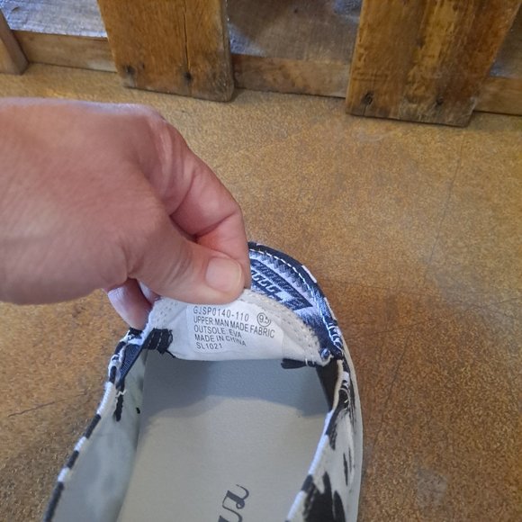 Ladies Gypsy Jazz Black & White Cow Print with Aztec Design on Top - Picture 4 of 5